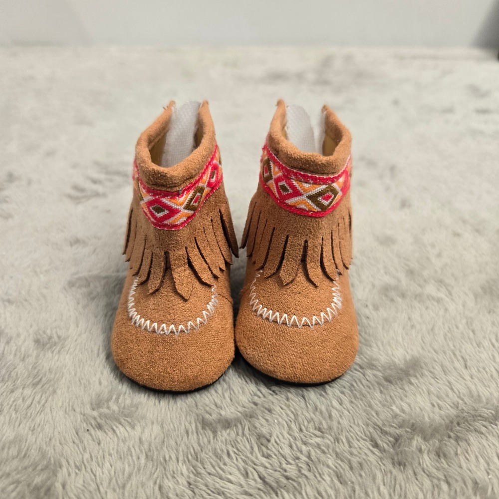 Battat Our Generation Doll Boots Tan Faux Suede Fringe Moccasin 18 Inch Doll